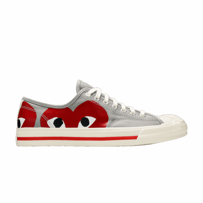Converse Jack Purcell Comme des Garcons PLAY Grey Red