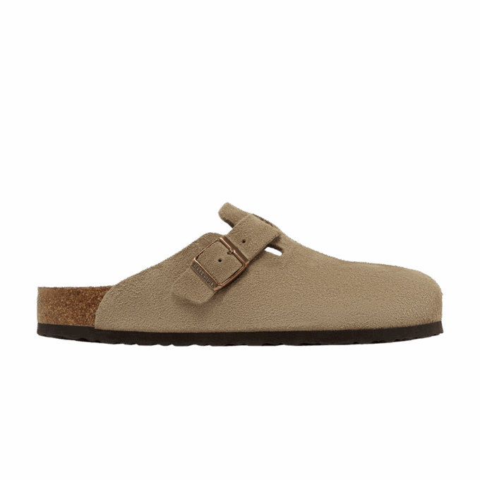 Birkenstock Boston Soft Footbed Suede Taupe