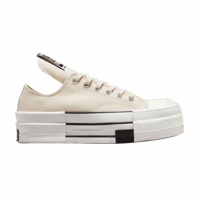 Converse DRKSHDW Chuck Taylor All Star DBL DRKSTAR Ox Rick Owens DRKSTAR Natural Ivory