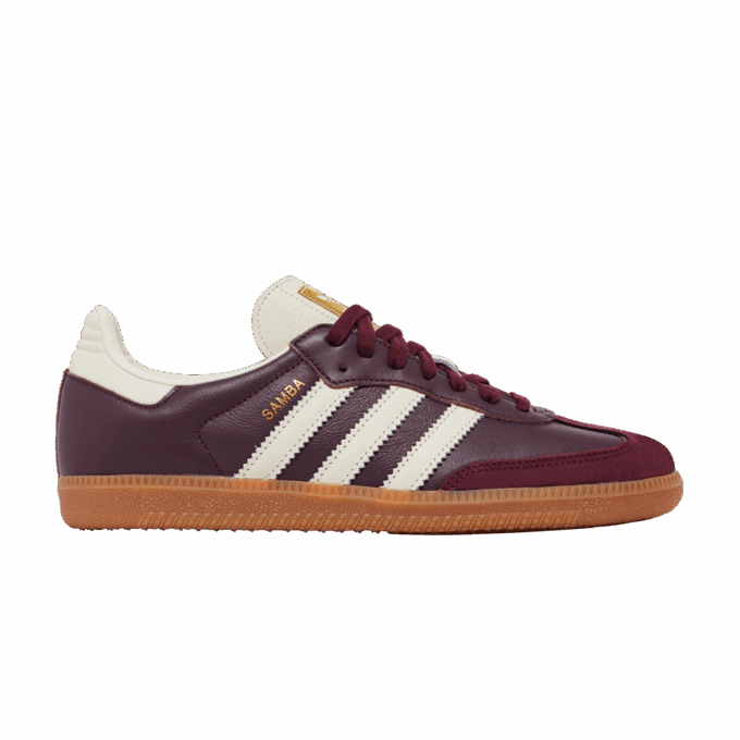adidas Samba OG Maroon Gold Metallic (Women's)