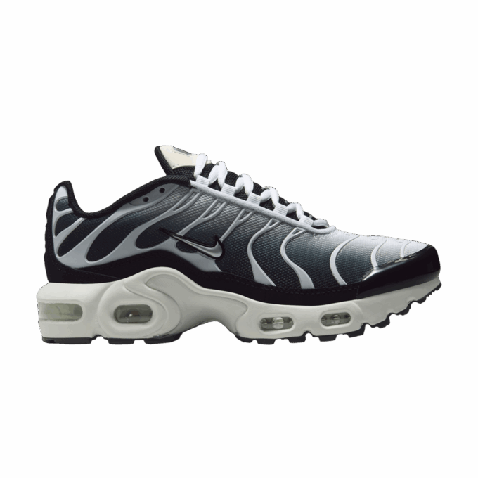 Nike Air Max Plus Black White Sail Metallic Cool Grey (GS)