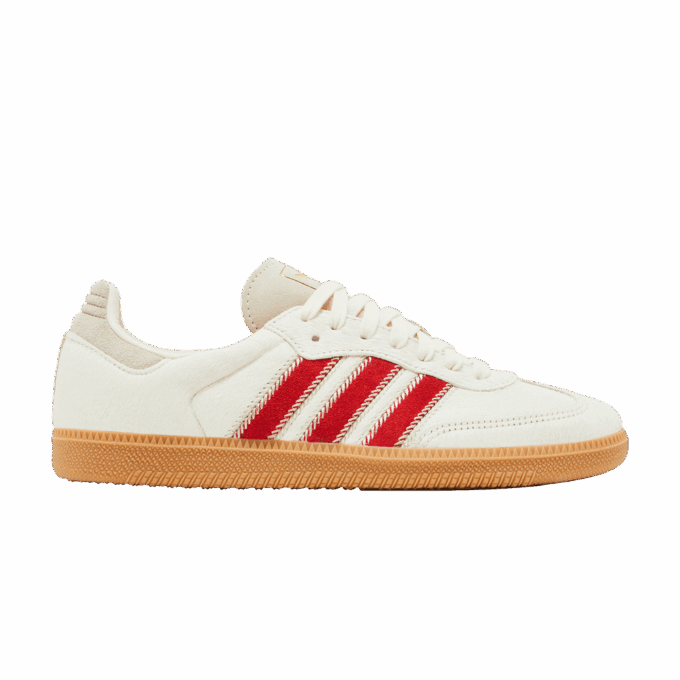 adidas Samba OG Pony Hair Wonder Beige Better Scarlet (Women's)