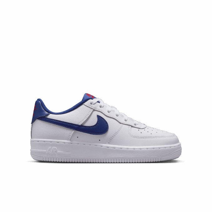 Nike Air Force 1 White Deep Royal Blue GS