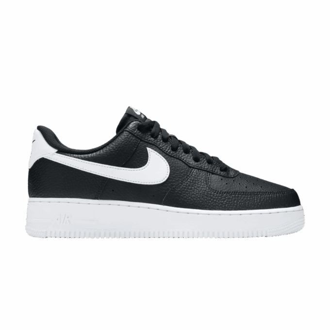 Nike Air Force 1 Low '07 Black White Pebbled Leather