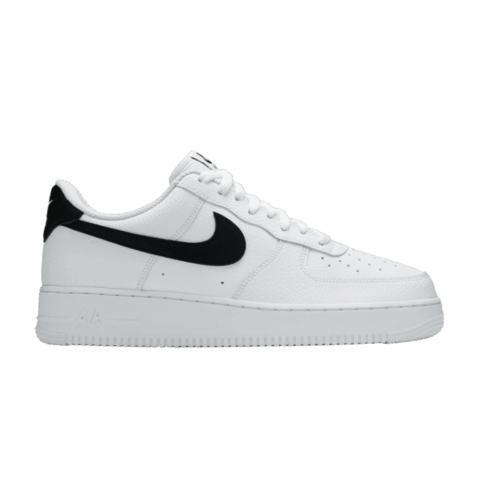 Nike Air Force 1 Low '07 White Black Pebbled Leather