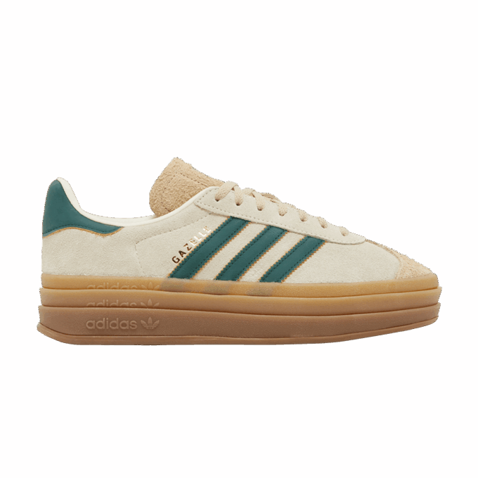 adidas Gazelle Bold Magic Beige Collegiate Green (Women's)