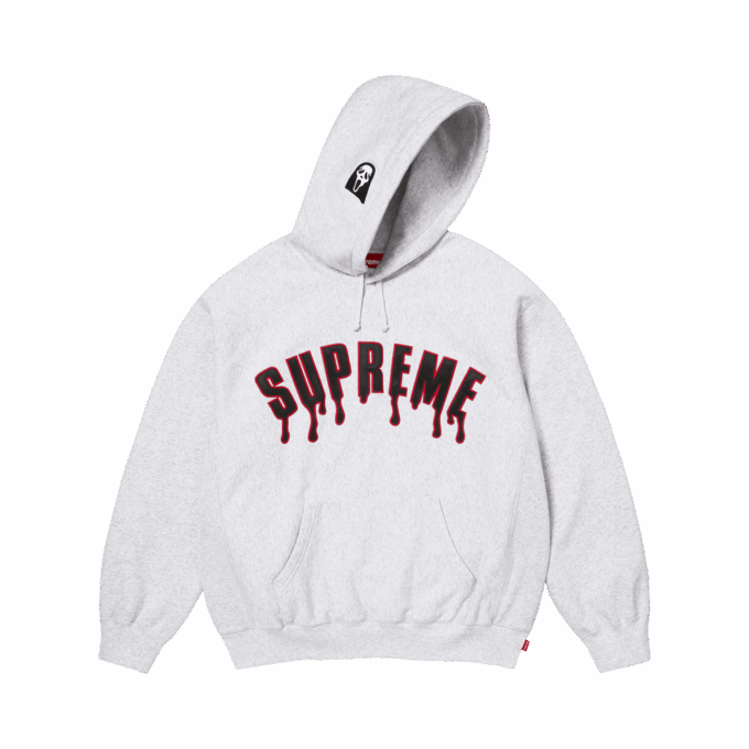 Supreme Ghostface Arc Hooded Sweatshirt 'Ash Grey'