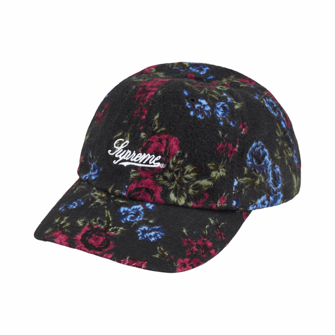 Supreme Floral Flannel 6-Panel 'Black'