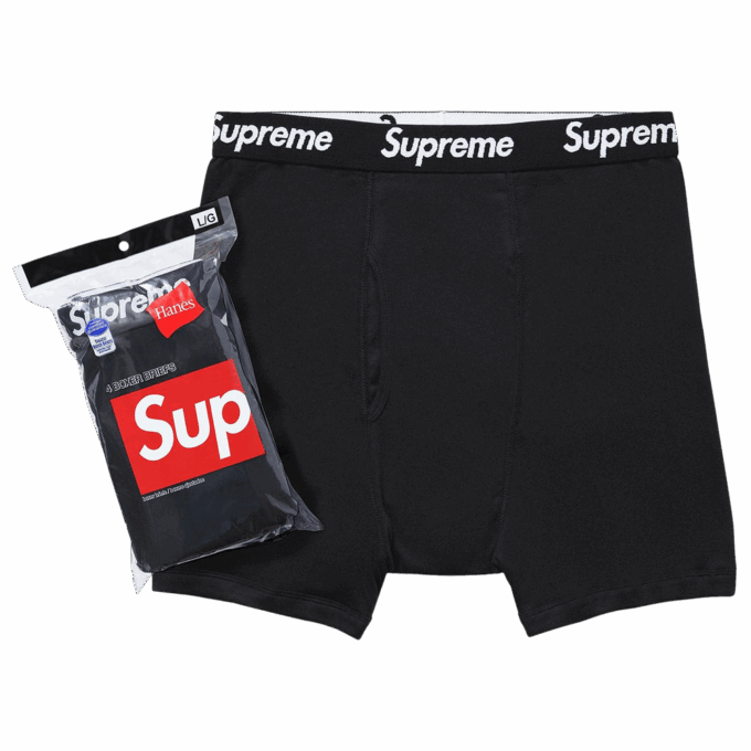 Supreme x Hanes Boxer Briefs (4 Pack) 'Black'