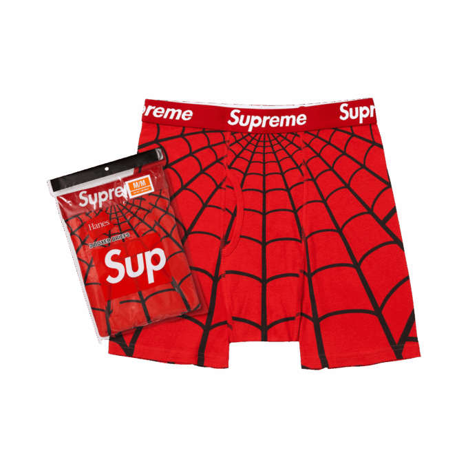 Supreme x Hanes Spider-Man Boxer Briefs (2 Pack) 'Red'