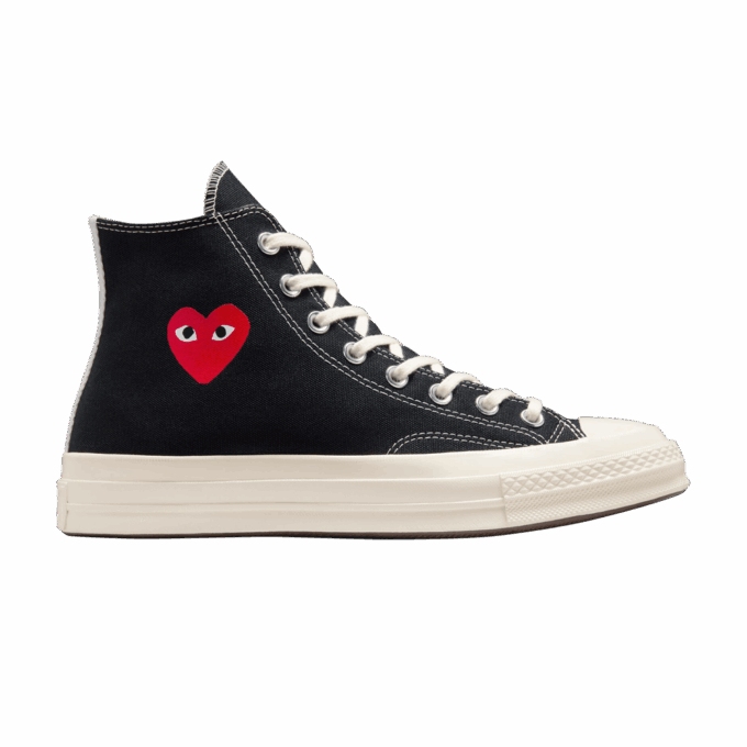 Converse Chuck Taylor All Star 70 Hi Comme des Garcons PLAY Single Heart Black